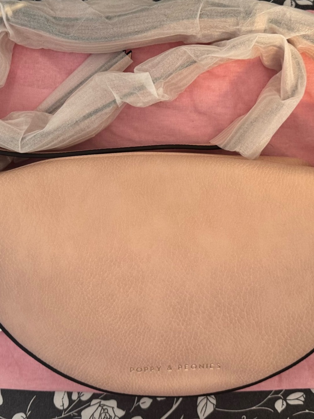 Poppy & Peonies Blush Pink The Eclipse Crossbody bag